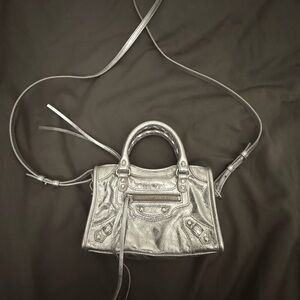 Balenciaga Le City Bag Silver Nano Bag